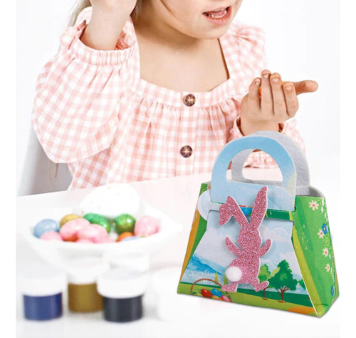 Bolsa De Dulces De Pascua Portátil, Caja De Regalo Conejo B