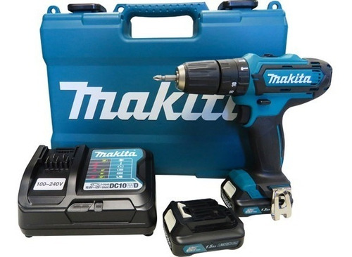 Parafusadeira Furadeira Makita Df333dwye 2 Baterias E Maleta Cor Azul-turquesa