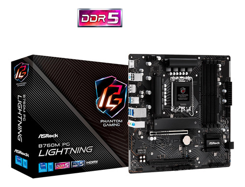 Motherboard Asrock B760m Pg Lightning, Lga 1700, Ddr5 7200mh