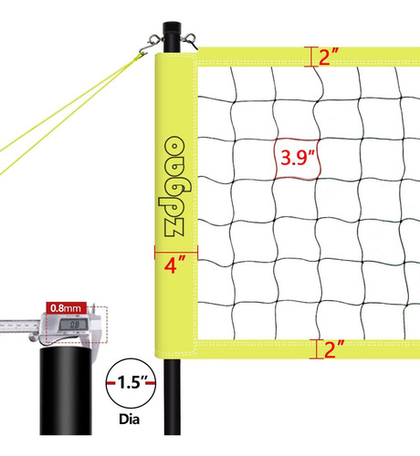Zdgao Volleyball Net Set, Professional, Outdoor