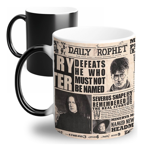 Taza Mágica Harry Potter Diario El Profeta Termosensible