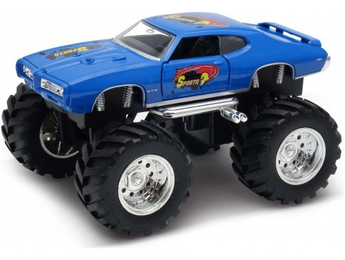 Welly Vehículo 1969 Pontiac Gto Azul 47008s