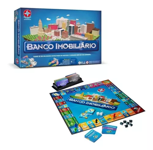 Jogo de mesa Banco imobiliário Com aplicativo Estrela