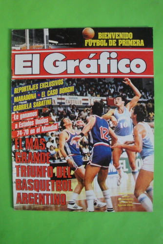 El Grafico 3484 Basquet Sabatini Bochini De Angelis Racing