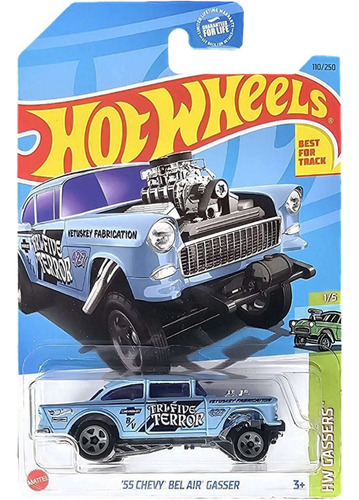 Hot Wheels # 1/5 - '55 Chevy Bel Air Gasser - 1/64 - Hkk26