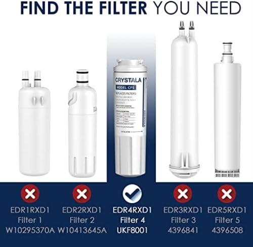 Crystala Filters Ukf8001 Filtro De Agua Compatible Con Whirl