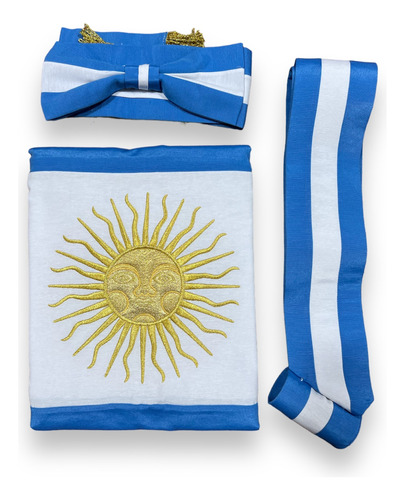 * Bandera Argentina Ceremonia * Premium * Con Moño Y Tahalí*