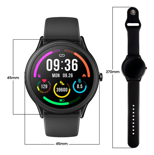Smartwatch Haiz My Watch S Life 44mm Hz-v230d Cor da caixa Preto