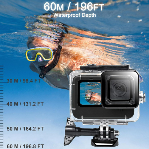 Carcasa Protectora De Buceo Submarina 50m Para Go Pro Hero 9