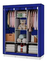 Comprar Ropero Armable 3 Pieza Tela Closet Grande Con Divisiones Color Marrón Hibrida