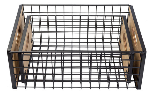 Nesting Countertop Baskets Tieyipin Extra Large Black Set Of