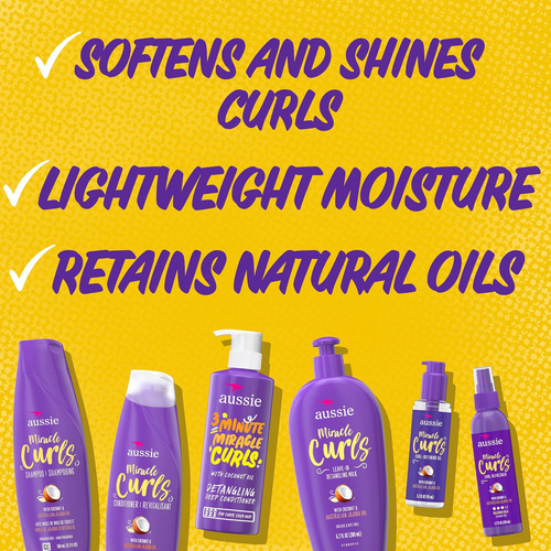 Aussie Miracle Curls Set: Champú, Acondicionador, Hidratació