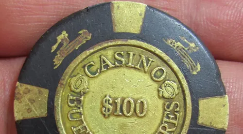 Antigua Ficha Casino Buenos Aires, De Bronce, 100 Pesos (Usado)