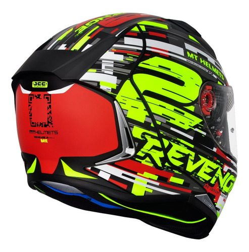 Imagem 4 de 7 de Capacete Fechado Mt Revenge 2 Preto Fosco Modelo Novo
