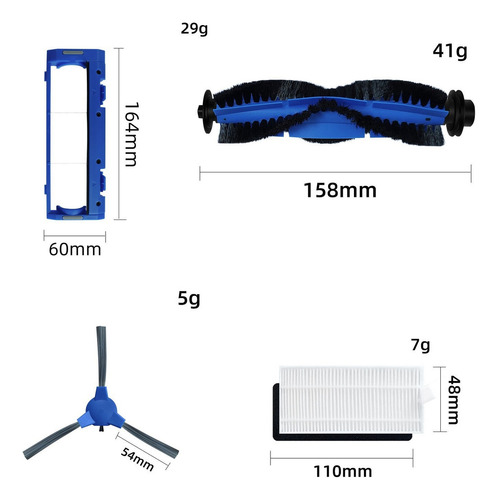 Set Repuesto Para Aspiradora Robot Eufy Robovac Varios Model
