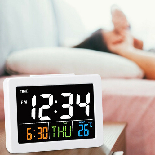 Reloj Despertador Electrónico De Escritorio Lcd Con Pantalla