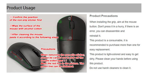 Pacote De Fita Adesiva Para Mouse Razer Deathadder V3 Pro An