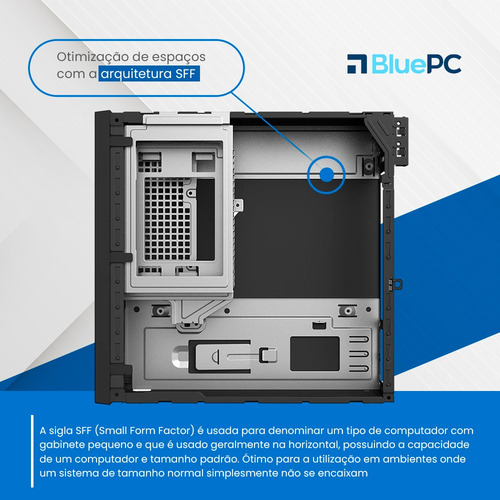 Computador Completo Bluepc Intel I5 12400 16gb Ssd 960gb Sff