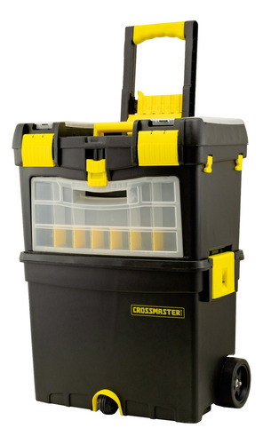 Carro Caja De Herramientas Con Ruedas Crossmaster 9931052 Color Negro/Amarillo