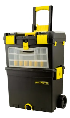 Carro Caja De Herramientas Con Ruedas Crossmaster 9931052 Color Negro Amarillo