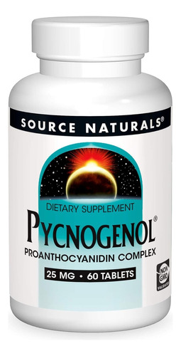 Source Naturals Pycnogenol 25 Mg 60 Tabletas Sabor Sin Sabor