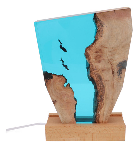 Led De Madera De Resina Night Diver Colorful Ocean