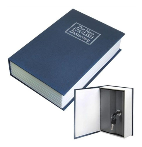Cofre Livro De Segurança Camuflado Dicionario Com 2 Chaves