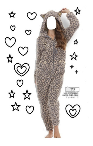 Pijama Enterito Polar - Animal Print