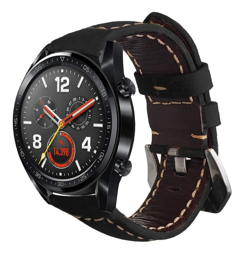 Correa Piel Semi Retro Premium Para Huawei Watch Gt 