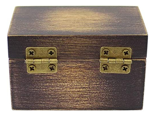Caja De Madera Rústica Para Anillo De Compromiso