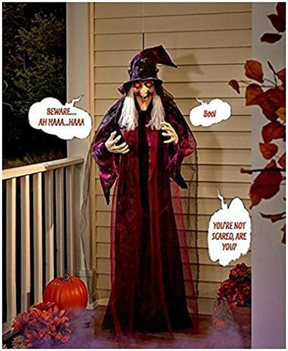 T Bruja Grande Activada Por Voz Para Decoración De Halloween