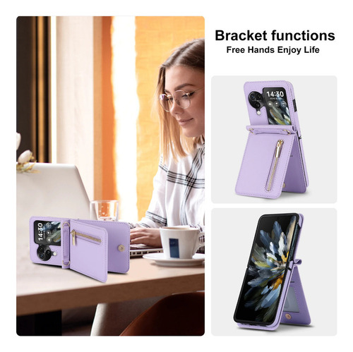 Capa De Couro Para Telefone Com Zíper Para Oppo*/