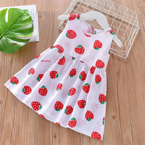 Vestido De Verano De Algodón Con Estampado De Mariposas Para