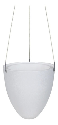 Maceta Colgante Autoirrigable Egg 19 × 21cm Blanco - Vasart