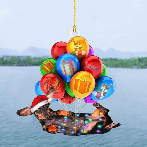 3 Adorno De Navidad Para Perro Salchicha, Decoración Estilo