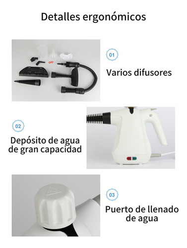 Novaka Presión De Alta Temperatura Limpiador De Vapor Color Blanco