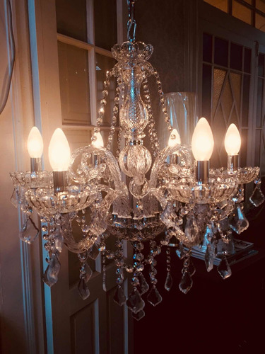Lámpara De Lagrimas Cristal Transparente 6 Luces Oferta!!