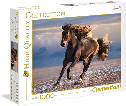 39420 Caballo Negro Libre Rompecabezas Clementoni 1000 Pieza