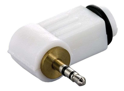 Kit 6 Peças Plug P1 Stereo 90º Branco