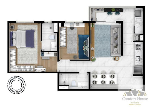 Imagem 2 de 12 de Apartamento Para Venda Em Santo André, Jardim, 2 Dormitórios, 1 Suíte, 1 Banheiro, 1 Vaga - Lc0007_co_1-1884451