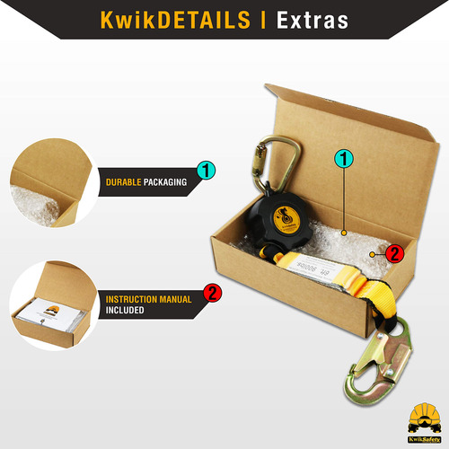 Kwiksafety Cobra Web Línea De Vida Auto Retráctil 1,83 M Mmg
