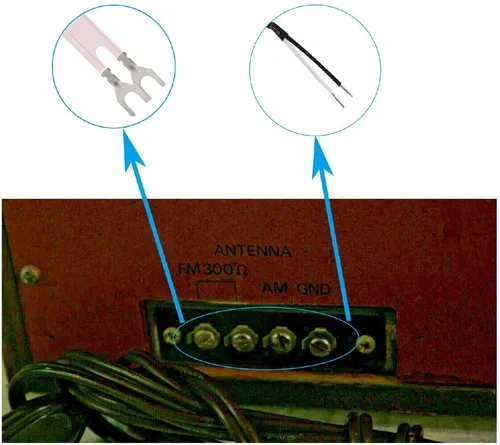 Antena Am Fm Para Interiores Ancable 300 Ohm + Kit Antena