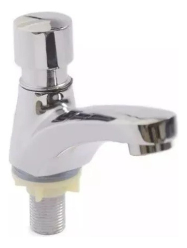 Canilla Grifería Lavatorio Baño Temporizada Pressmatic Plateado Cromado