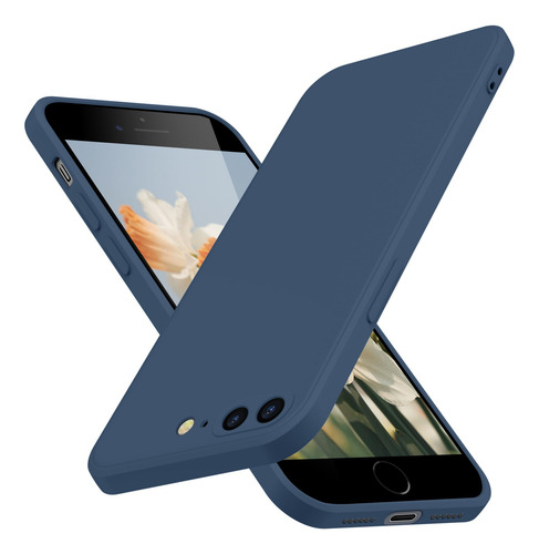 Funda Para iPhone 8 Plus iPhone 7 Plus Azul 5.5in Liquid Sil