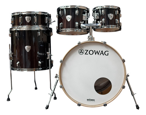 Bateria Acústica Zowag Z4 Shell Pack 5 Birch Wood Cor Brown Black Fade