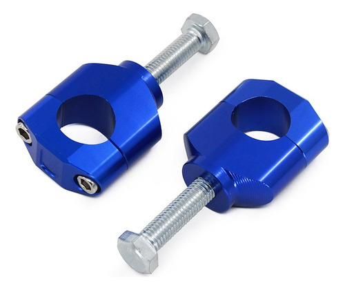 Soporte Manillar Cnc 28 Mm Premium Azul Para Moto Cr Kx Rmz