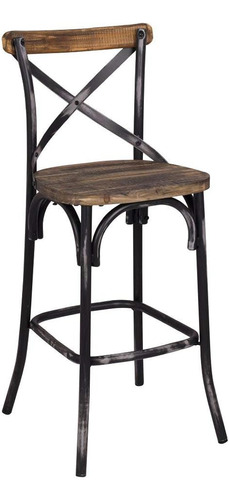 Acme Furniture Zaire Bar Chair, Nogal/negro Antiguo