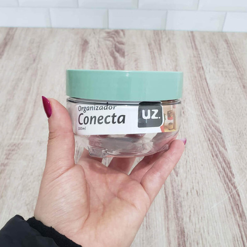 Kit 6 Porta Mantimentos Uz Empilhável 300ml Organizador