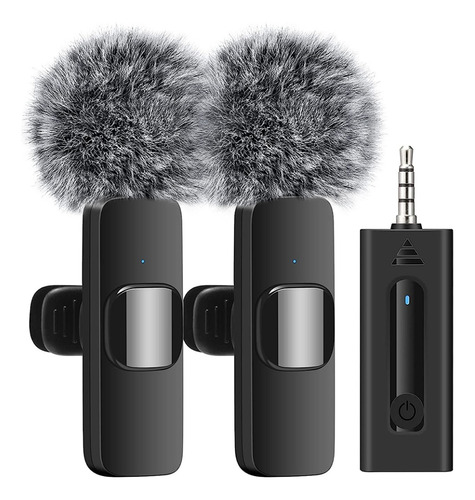 Microfono Inalambrico Solapero 3.5mm Dual +filtro Antiviento