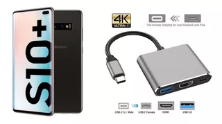 Adaptador Usb C A Hdmi Para Samsung Galaxy S10 S10 Plus